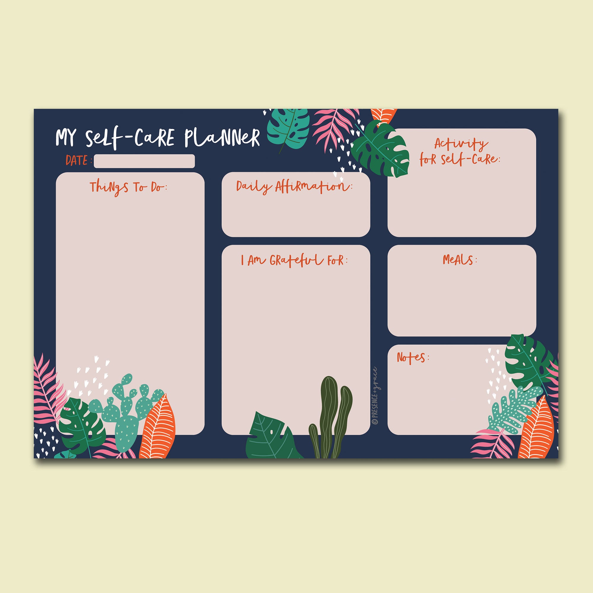 Self-Care Planner Notepad