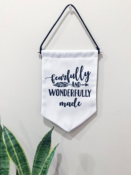 Fearfully & Wonderfully Made Canvas Banner