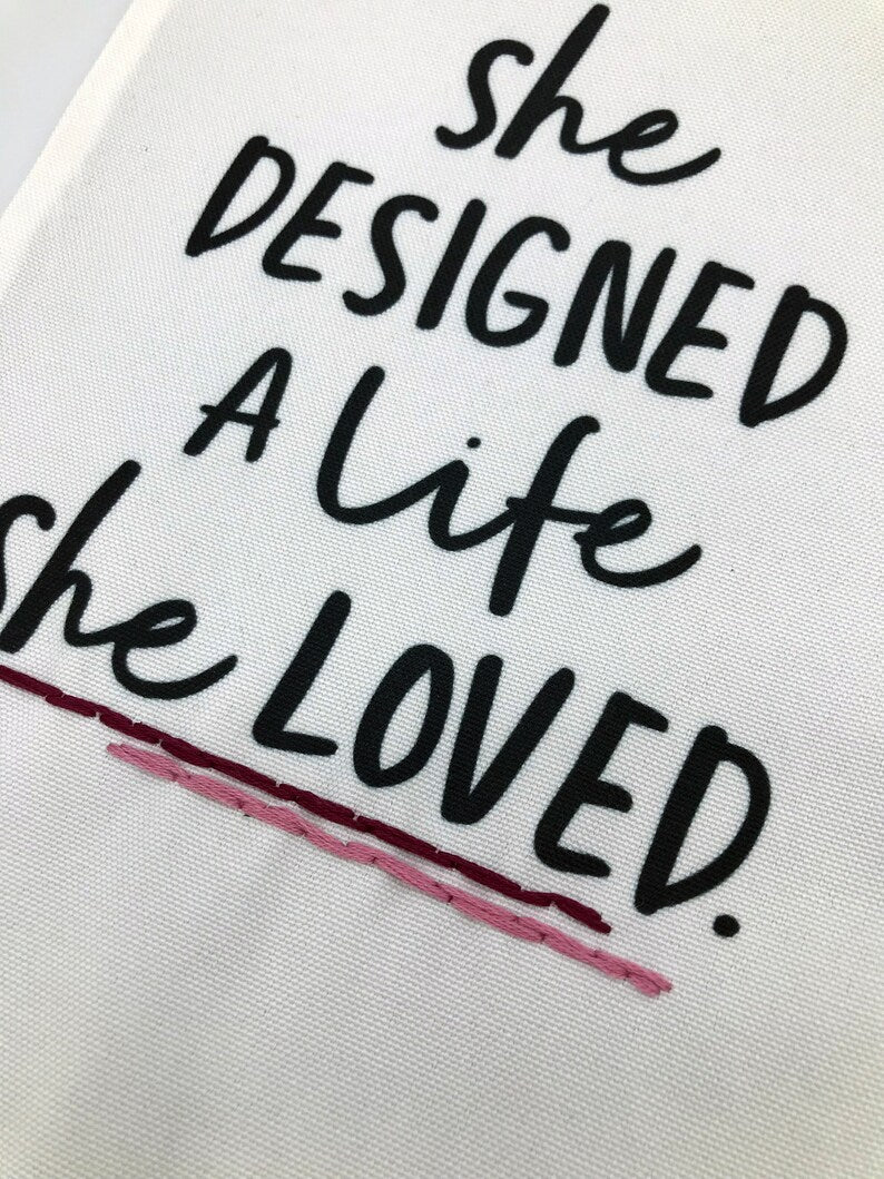 She Designed A Life...Canvas Banner