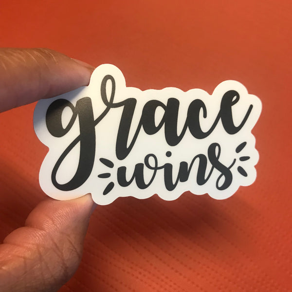 Grace Wins Sticker